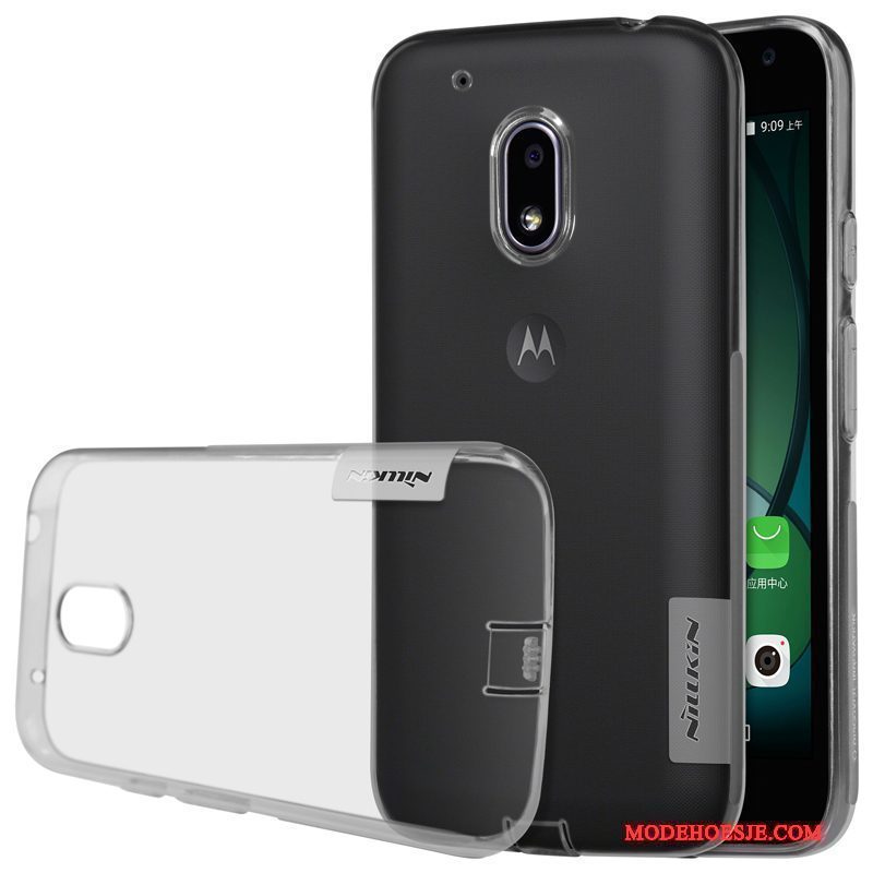 Hoesje Moto G4 Play Zacht Goud Anti-fall, Hoes Moto G4 Play Bescherming Doorzichtigtelefoon