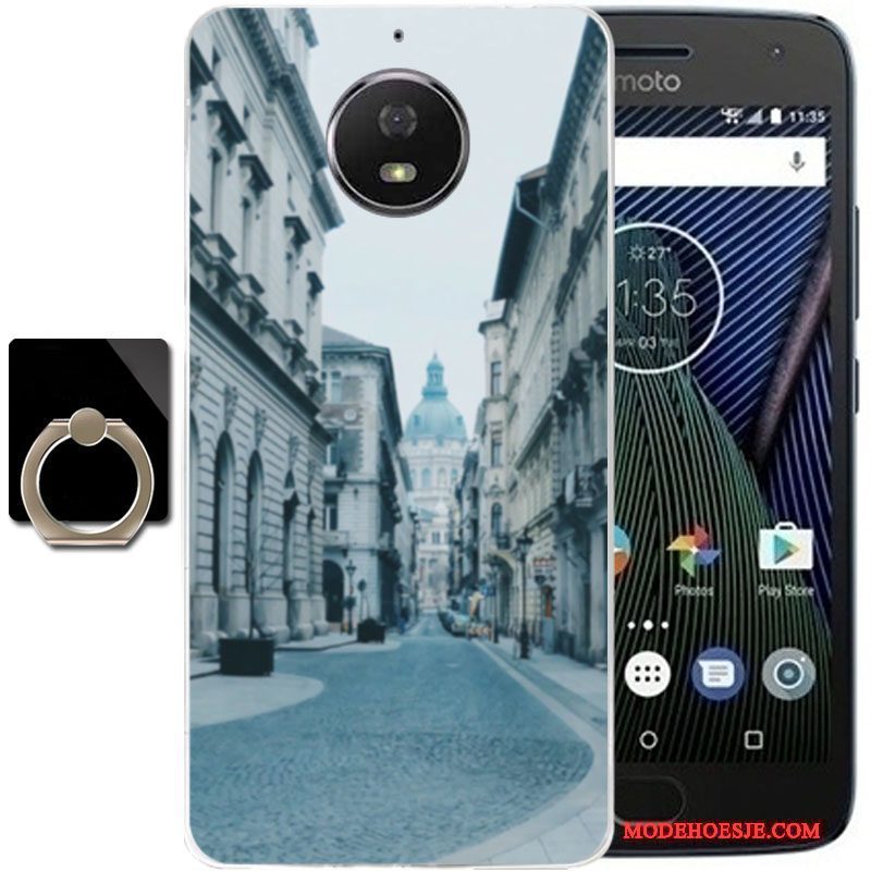 Hoesje Moto G5 Plus Bescherming Telefoon Grijs, Hoes Moto G5 Plus Anti-fall