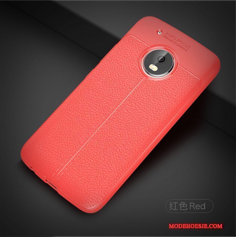 Hoesje Moto G5 Zacht Rood Anti-fall, Hoes Moto G5 Zakken