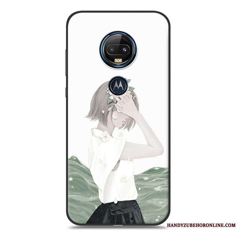 Hoesje Moto G7 Plus Siliconen Mini Vers, Hoes Moto G7 Plus Telefoon Wit