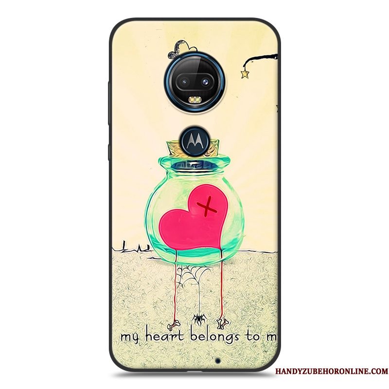 Hoesje Moto G7 Zacht Rood Wind, Hoes Moto G7 Bescherming Telefoon Mooie