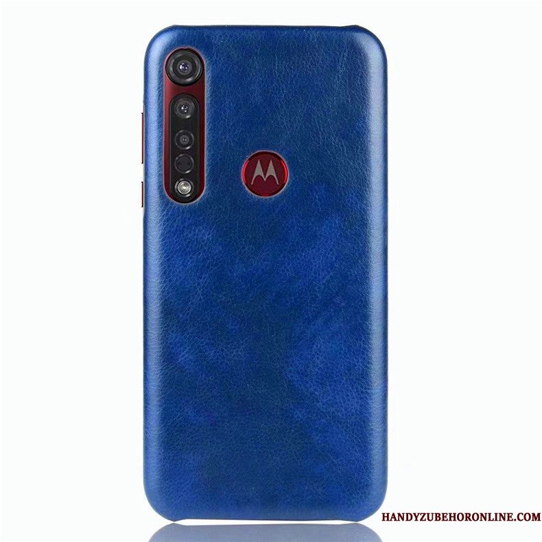 Hoesje Moto G8 Plus Bescherming Anti-fall Blauw, Hoes Moto G8 Plus Eenvoudigetelefoon