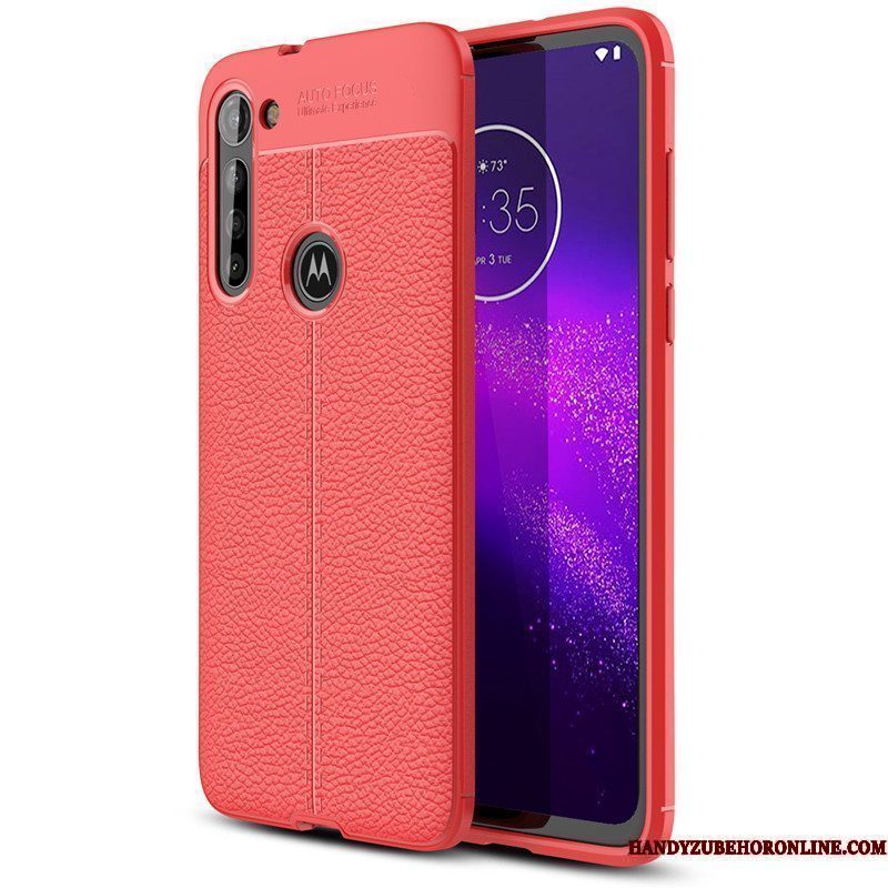 Hoesje Moto G8 Power Leer Patroontelefoon, Hoes Moto G8 Power Bescherming Rood