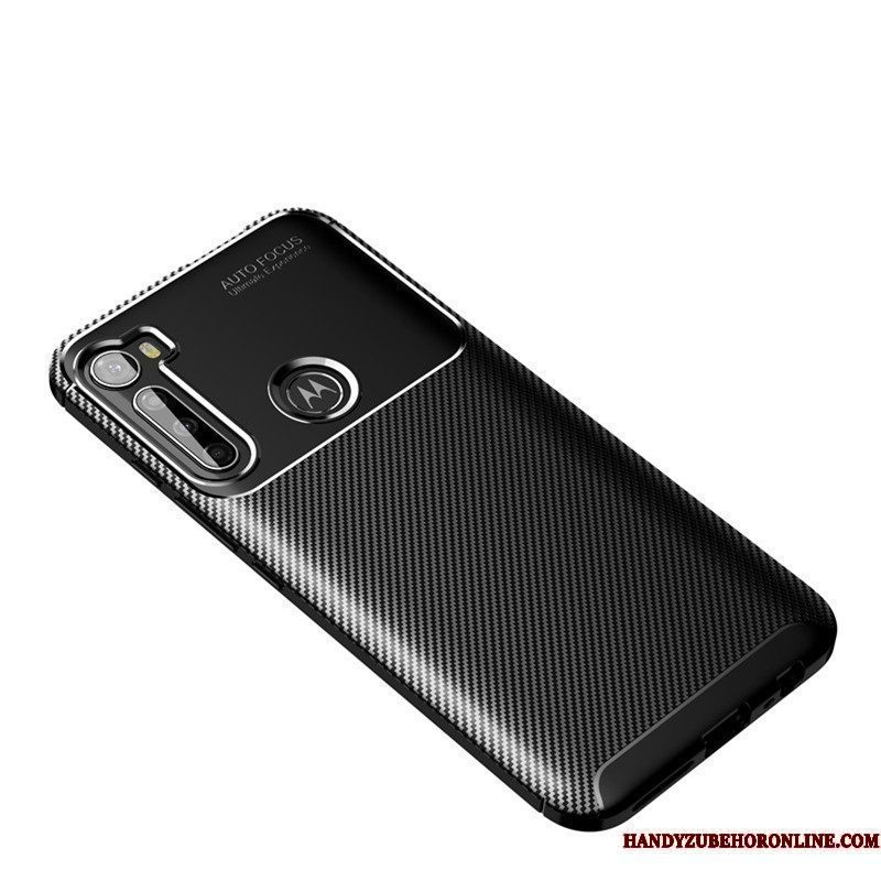 Hoesje Moto G8 Power Zacht Schrobben Anti-fall, Hoes Moto G8 Power Bescherming Zwarttelefoon