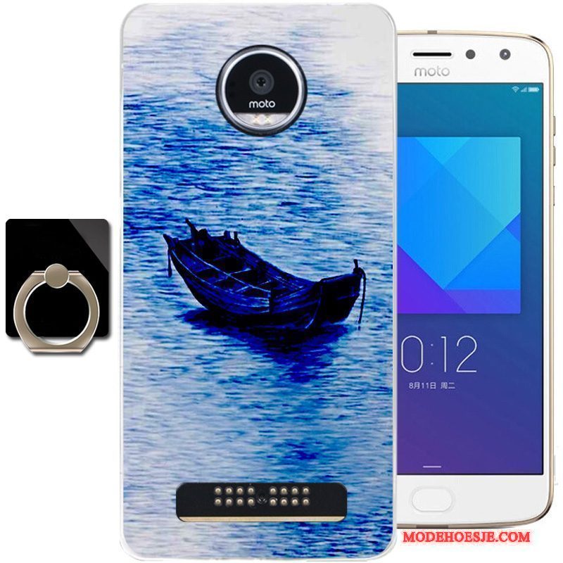 Hoesje Moto Z2 Play Siliconen Vers Blauw, Hoes Moto Z2 Play Mode Telefoon