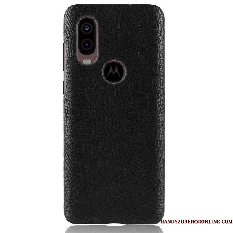 Hoesje Motorola One Vision Zakken Antislip Schrobben, Hoes Motorola One Vision Bescherming Zwart Hard