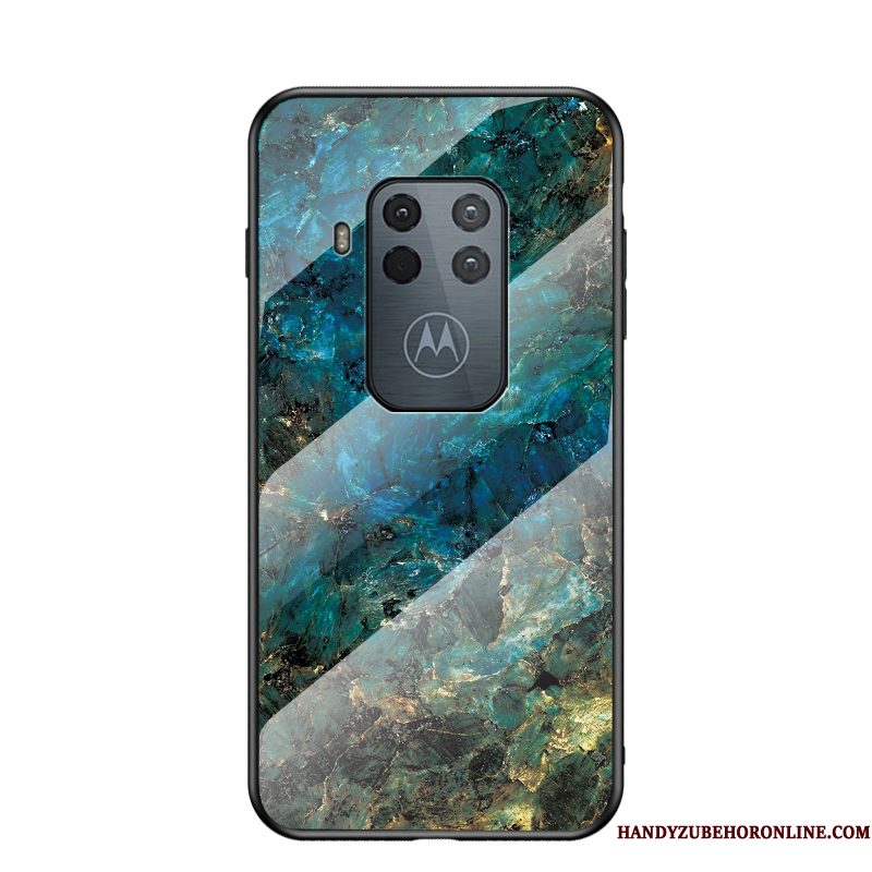 Hoesje Motorola One Zoom Zakken Blauw Trend, Hoes Motorola One Zoom Bescherming Anti-falltelefoon