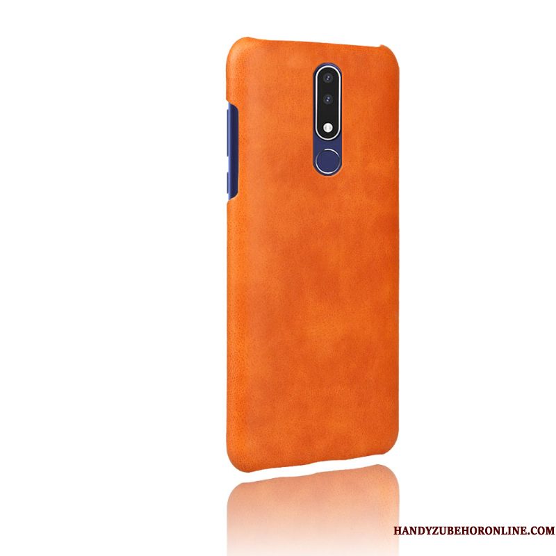 Hoesje Nokia 3.1 Plus Leer Patroontelefoon, Hoes Nokia 3.1 Plus Bescherming Effen Kleur