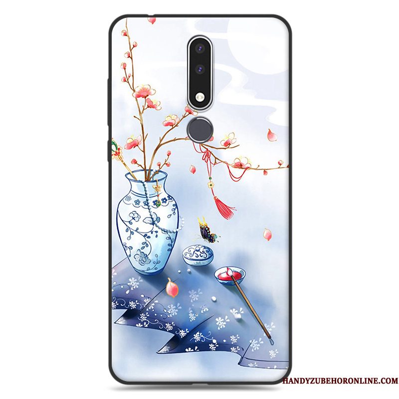 Hoesje Nokia 3.1 Plus Siliconen Chinese Stijltelefoon, Hoes Nokia 3.1 Plus Zacht Kunst Schrobben