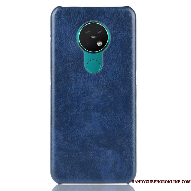 Hoesje Nokia 6.2 Zakken Achterkleptelefoon, Hoes Nokia 6.2 Leer Anti-fall Blauw