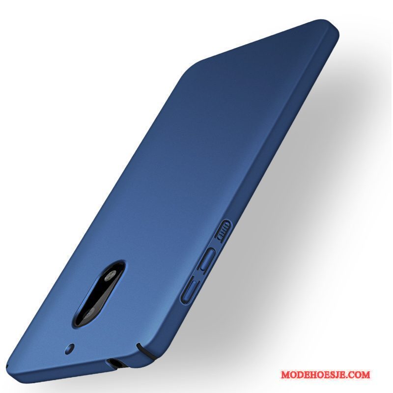 Hoesje Nokia 6 Zakken Blauw Schrobben, Hoes Nokia 6 Siliconen Anti-falltelefoon