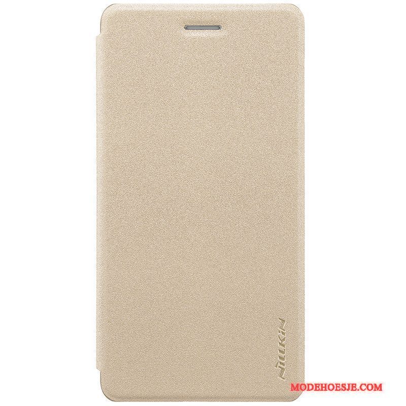 Hoesje Nokia 7 Leer Goud Anti-fall, Hoes Nokia 7 Bescherming Telefoon