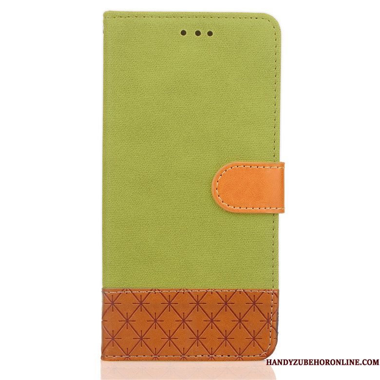 Hoesje Nokia 7 Plus Folio Groen Anti-fall, Hoes Nokia 7 Plus Leer Telefoon