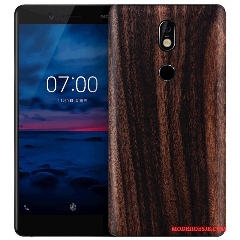 Hoesje Nokia 7 Trend Skärmskydd, Hoes Nokia 7 Voelen Massief Hout