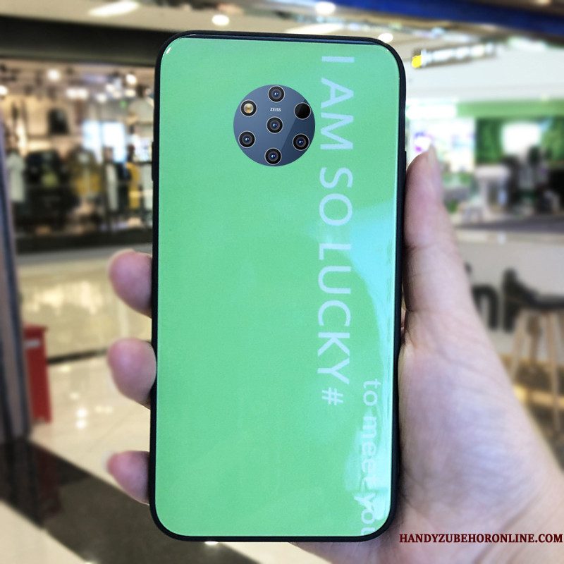 Hoesje Nokia 9 Pureview Zacht Schrobbentelefoon, Hoes Nokia 9 Pureview Mode Groen Eenvoudig