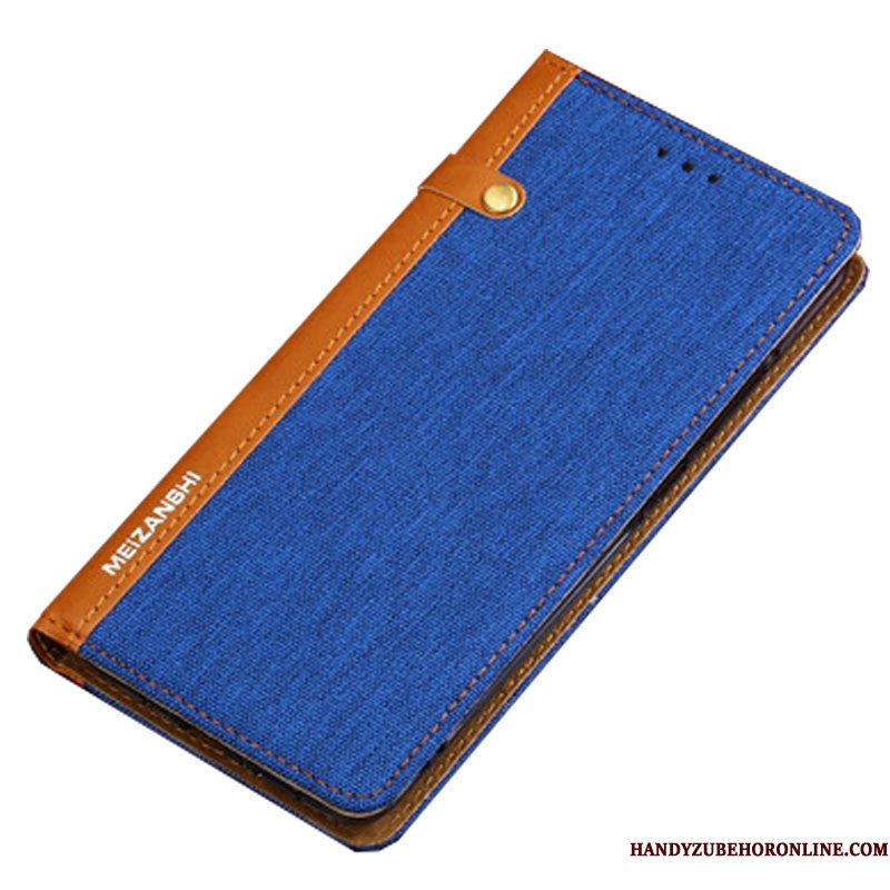 Hoesje Redmi 7 Folio Minitelefoon, Hoes Redmi 7 Zakken Rood Blauw