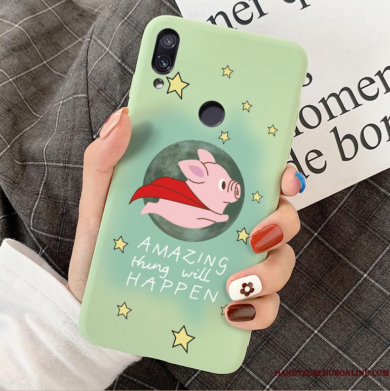 Hoesje Redmi 7 Siliconen Anti-fall Rood, Hoes Redmi 7 Zacht Mooie Groen