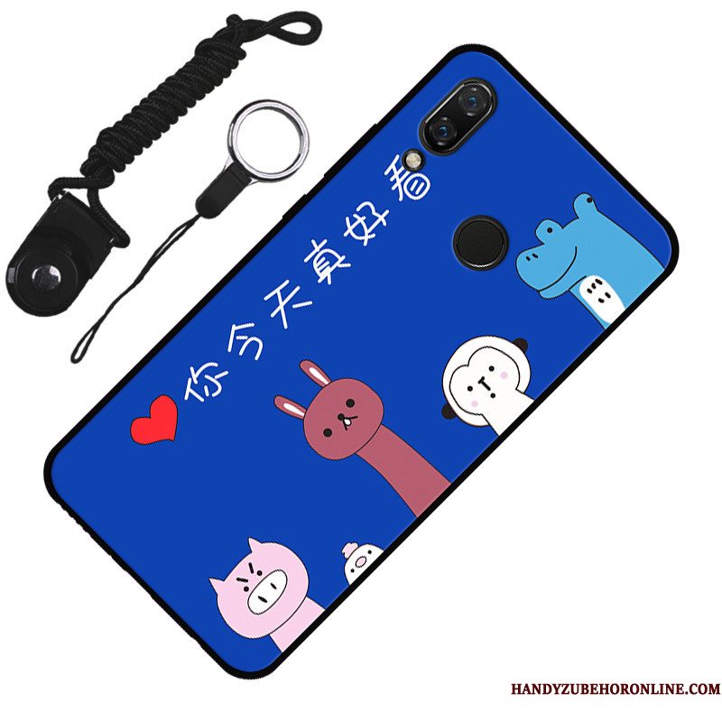 Hoesje Redmi 7 Zacht Mooie Rood, Hoes Redmi 7 Blauw Hanger