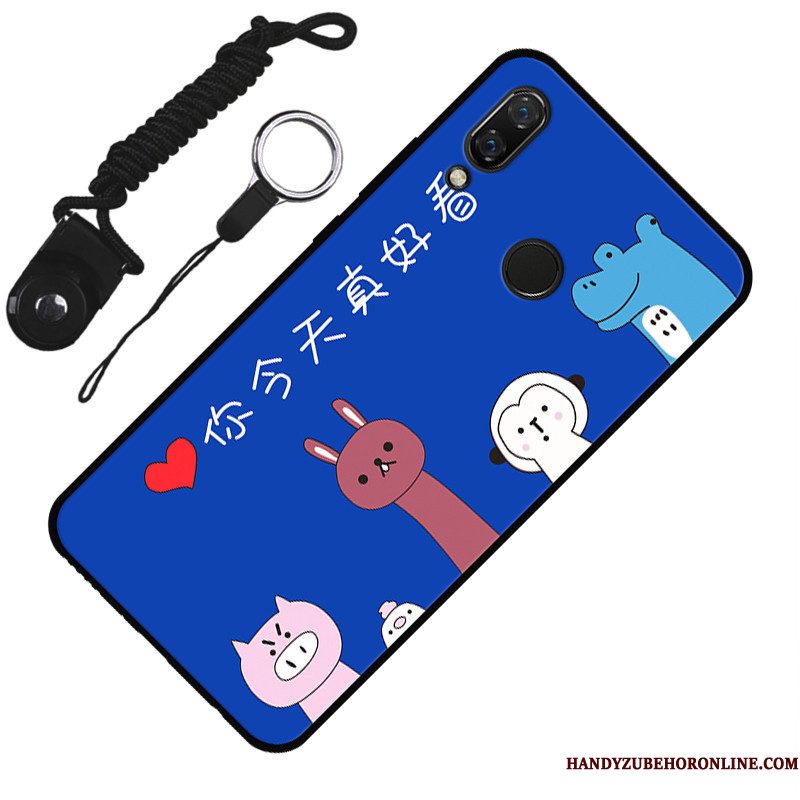 Hoesje Redmi 7 Zacht Mooie Rood, Hoes Redmi 7 Blauw Hanger