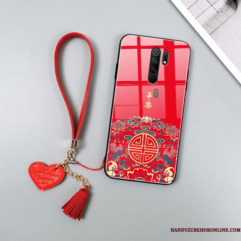 Hoesje Redmi 9 Zacht Trend Lovers, Hoes Redmi 9 Zakken Spiegel Chinese Stijl