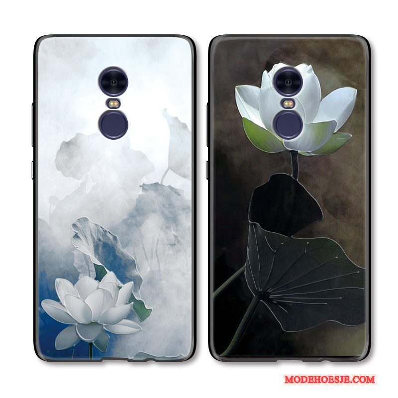 Hoesje Redmi Note 4x Bescherming Telefoon Wit, Hoes Redmi Note 4x Vintage Kunst Bloemen