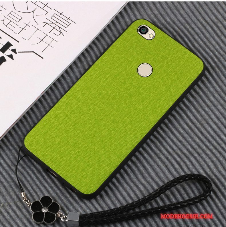 Hoesje Redmi Note 5a Leer Rood Groen, Hoes Redmi Note 5a Zakken Minitelefoon