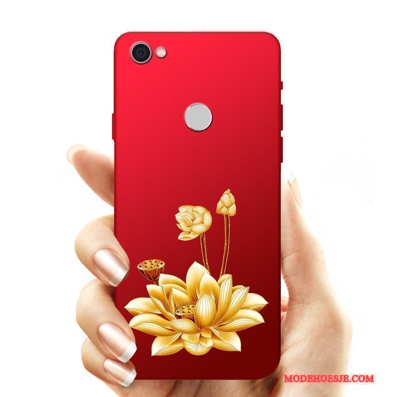Hoesje Redmi Note 5a Siliconen Rood Trend, Hoes Redmi Note 5a Zakken Mini Anti-fall