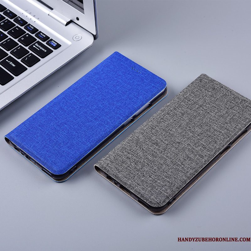 Hoesje Redmi Note 7 Bescherming Blauw Rood, Hoes Redmi Note 7 Zakken Minitelefoon