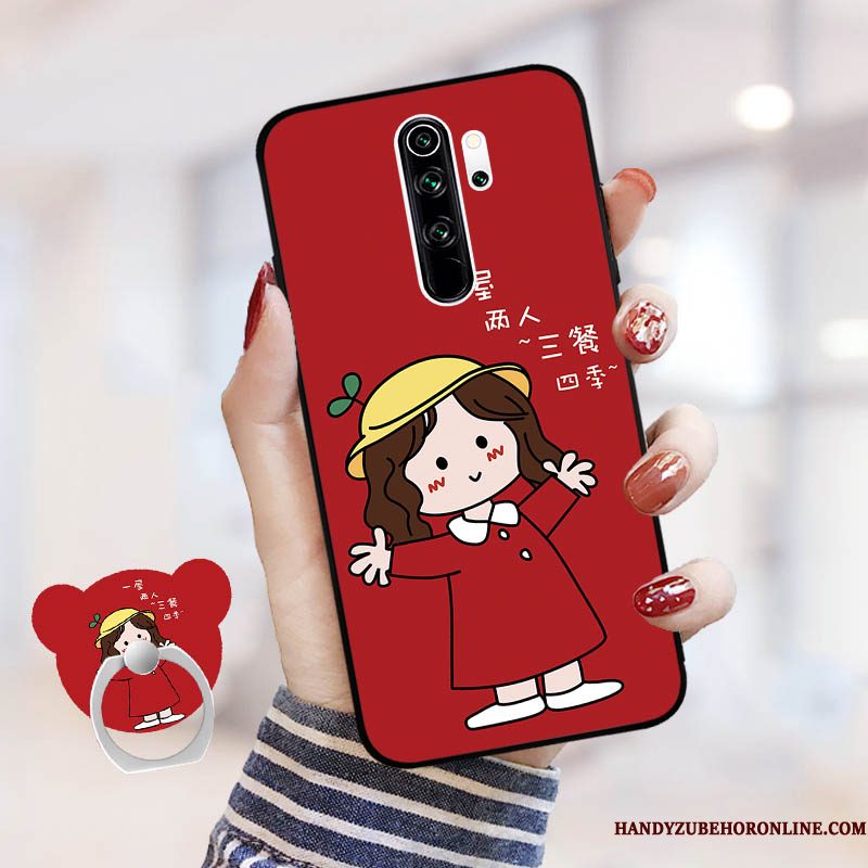 Hoesje Redmi Note 8 Pro Zakken Telefoon Rood, Hoes Redmi Note 8 Pro Scheppend Anti-fall Mini