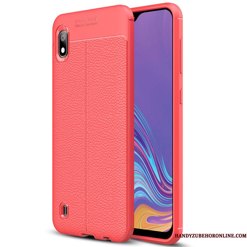 Hoesje Samsung Galaxy A10 Leer Soort Aziatische Vrucht Rood, Hoes Samsung Galaxy A10 Zacht Eenvoudigetelefoon