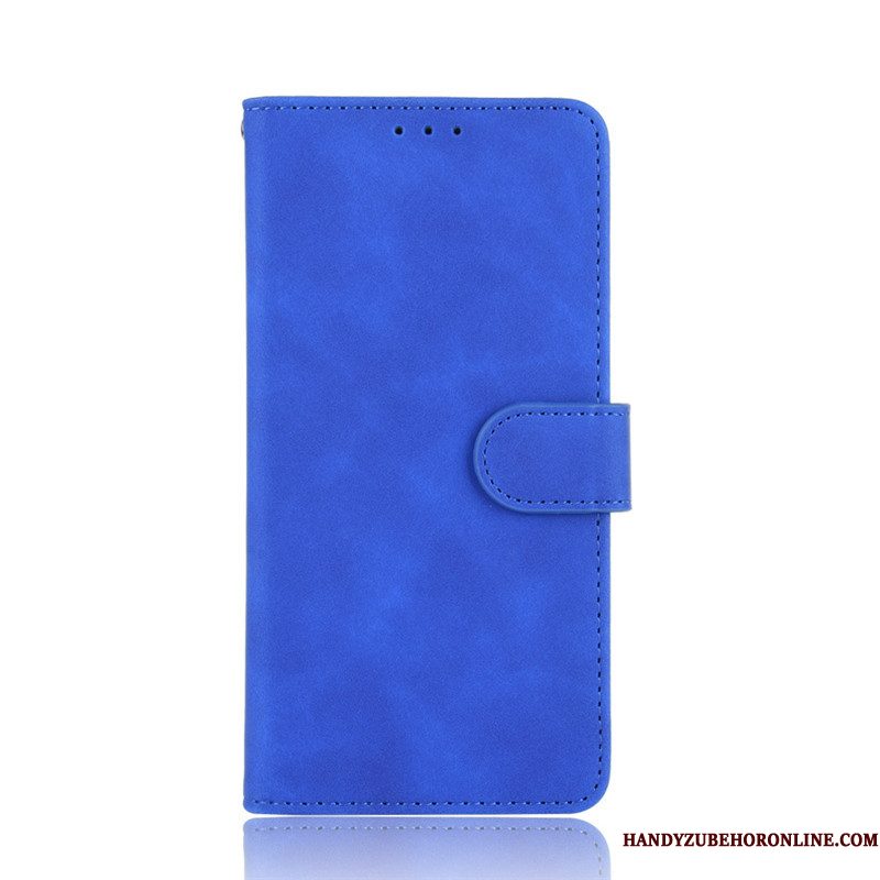 Hoesje Samsung Galaxy A21s Folio Patroontelefoon, Hoes Samsung Galaxy A21s Leer Koe Blauw