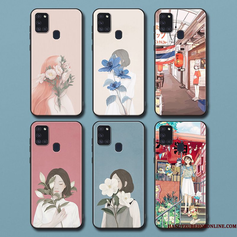 Hoesje Samsung Galaxy A21s Scheppend Kunst Hart, Hoes Samsung Galaxy A21s Siliconen Wind Vers