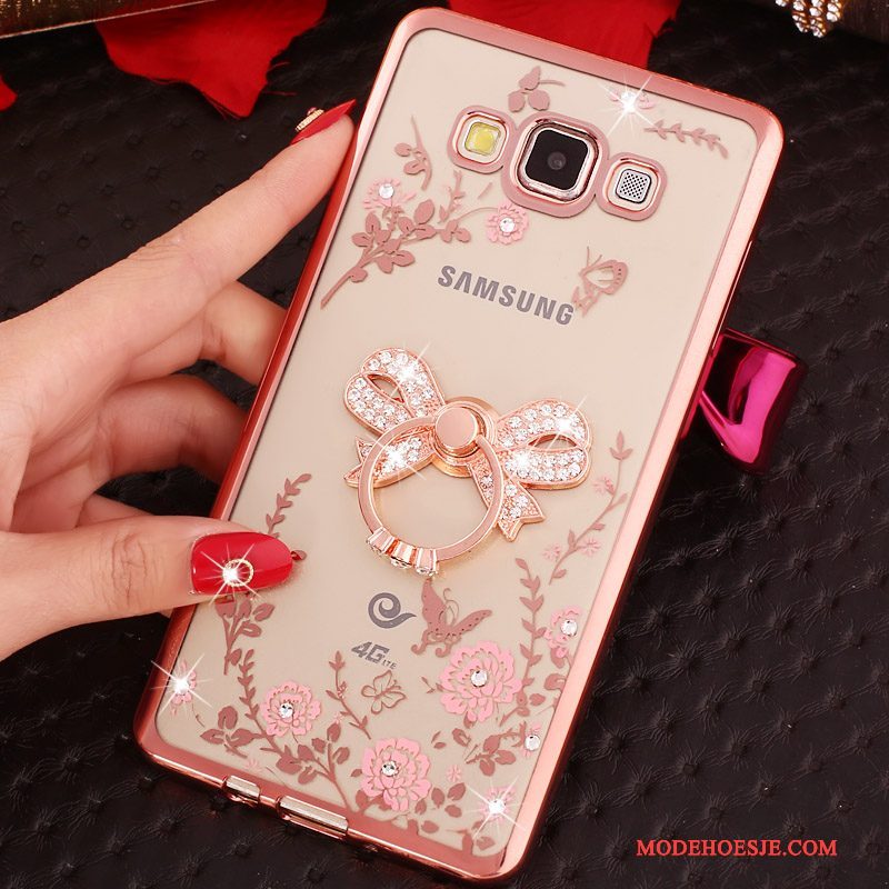 Hoesje Samsung Galaxy A3 2015 Bescherming Telefoon Ring, Hoes Samsung Galaxy A3 2015 Zacht Roze