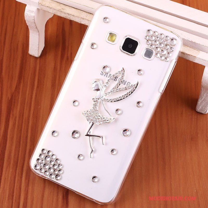 Hoesje Samsung Galaxy A3 2015 Strass Hard Anti-fall, Hoes Samsung Galaxy A3 2015 Bescherming Telefoon Goud