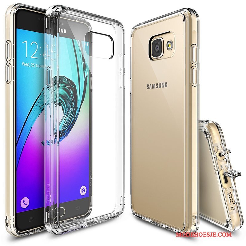 Hoesje Samsung Galaxy A3 2017 Siliconen Wit Anti-fall, Hoes Samsung Galaxy A3 2017 Bescherming Telefoon