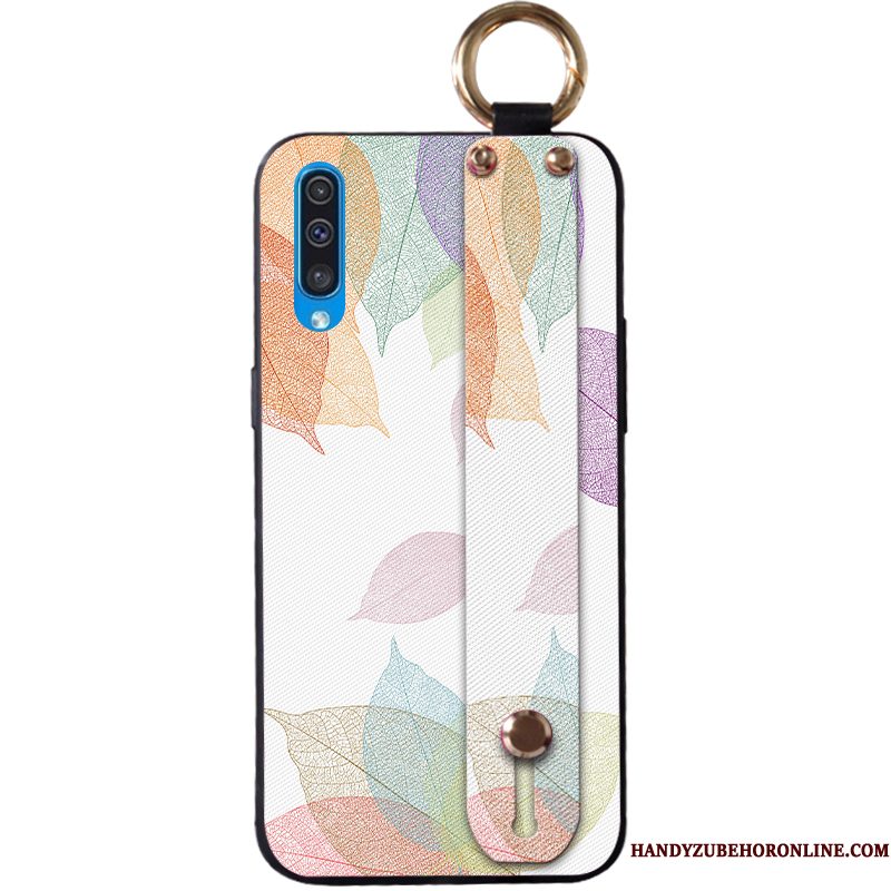 Hoesje Samsung Galaxy A30s Scheppend Trendy Merk Persoonlijk, Hoes Samsung Galaxy A30s Zacht Elegante Wit