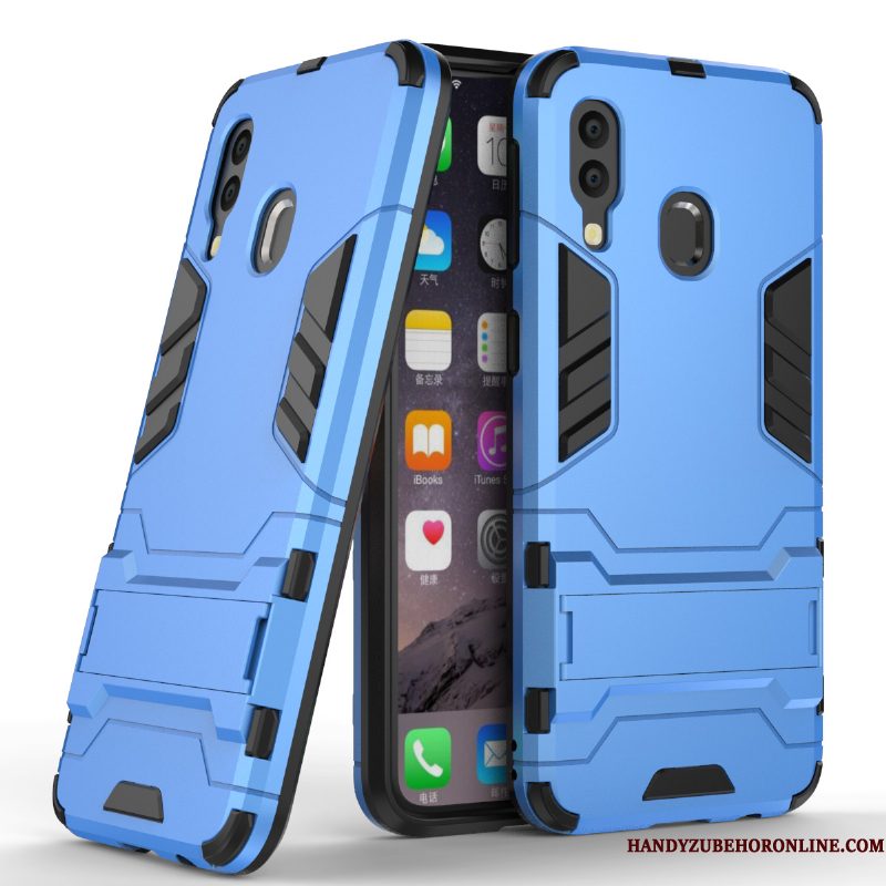 Hoesje Samsung Galaxy A40 Blauw Anti-fall, Hoes Samsung Galaxy A40 Telefoon Trend