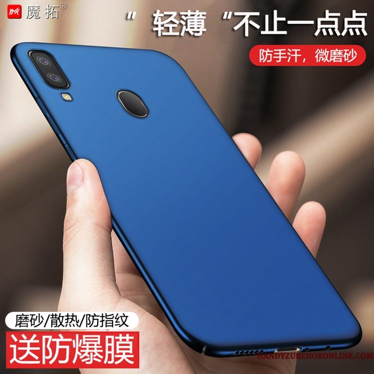 Hoesje Samsung Galaxy A40 Mode Hard Blauw, Hoes Samsung Galaxy A40 Telefoon Eenvoudige