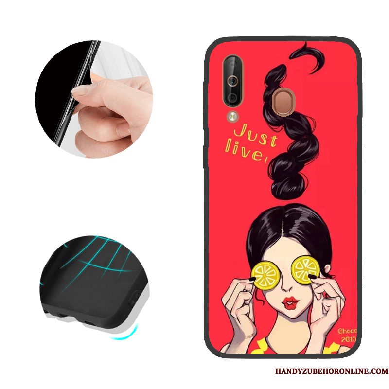 Hoesje Samsung Galaxy A40s Patroontelefoon, Hoes Samsung Galaxy A40s Rood