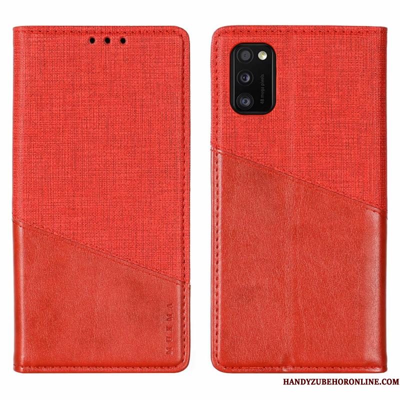 Hoesje Samsung Galaxy A41 Zakken Anti-fall Rood, Hoes Samsung Galaxy A41 Bescherming Telefoon