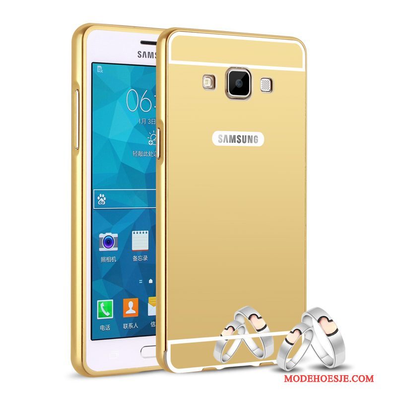 Hoesje Samsung Galaxy A5 2015 Metaal Hoge Goud, Hoes Samsung Galaxy A5 2015 Bescherming Hardtelefoon