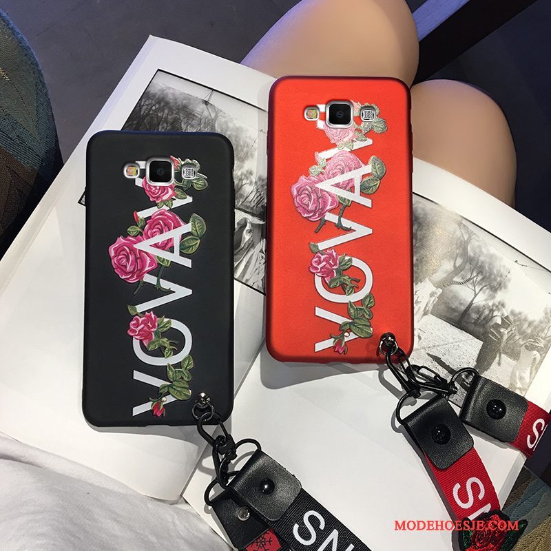 Hoesje Samsung Galaxy A5 2015 Siliconen Anti-fall Rood, Hoes Samsung Galaxy A5 2015 Zakken Telefoon Trend