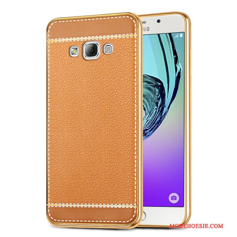 Hoesje Samsung Galaxy A5 2015 Siliconen Geel Anti-fall, Hoes Samsung Galaxy A5 2015 Bescherming Telefoon Licht