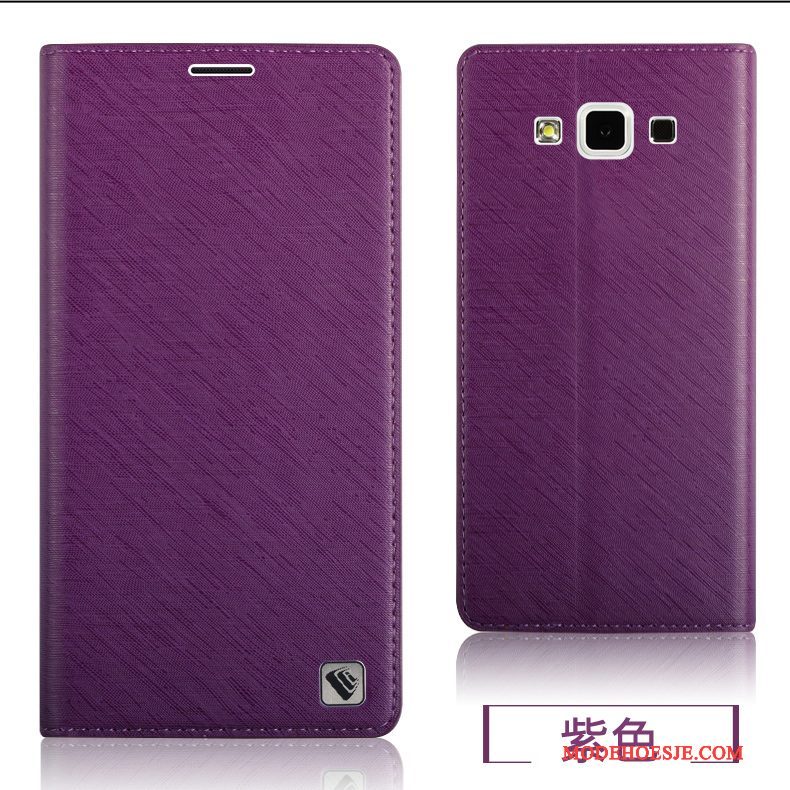 Hoesje Samsung Galaxy A5 2015 Zakken Achterklep Anti-fall, Hoes Samsung Galaxy A5 2015 Siliconen Telefoon Purper