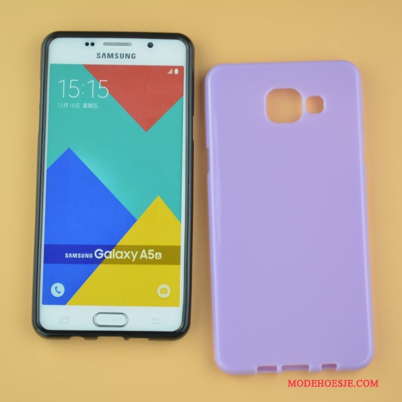 Hoesje Samsung Galaxy A5 2016 Scheppend Anti-fall Purper, Hoes Samsung Galaxy A5 2016 Zacht Telefoon