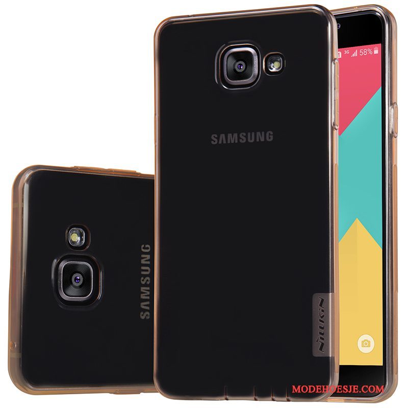 Hoesje Samsung Galaxy A5 2016 Zacht Dun Doorzichtig, Hoes Samsung Galaxy A5 2016 Bescherming Goudtelefoon