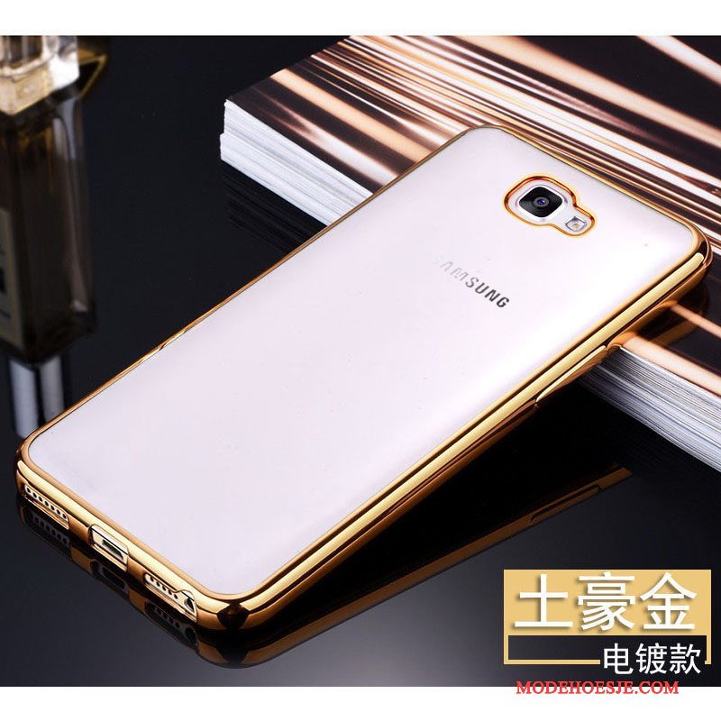 Hoesje Samsung Galaxy A5 2016 Zacht Goud Doorzichtig, Hoes Samsung Galaxy A5 2016 Bescherming Telefoon Anti-fall