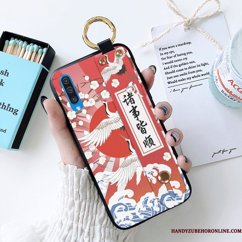 Hoesje Samsung Galaxy A50 Zacht Kraan Chinese Stijl, Hoes Samsung Galaxy A50 Siliconen Anti-falltelefoon