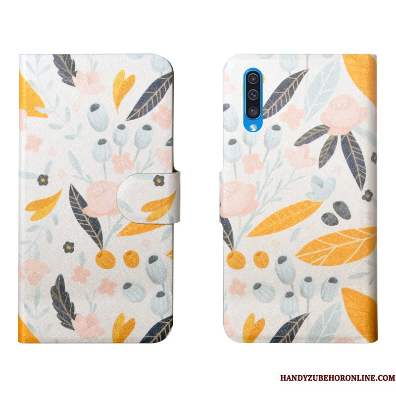 Hoesje Samsung Galaxy A50s Bloemen Persoonlijk Eenvoudige, Hoes Samsung Galaxy A50s Vintage Trendy Merk Nieuw