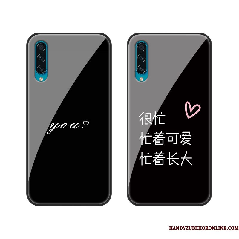 Hoesje Samsung Galaxy A50s Siliconen Glas Trend, Hoes Samsung Galaxy A50s Bescherming Loverstelefoon